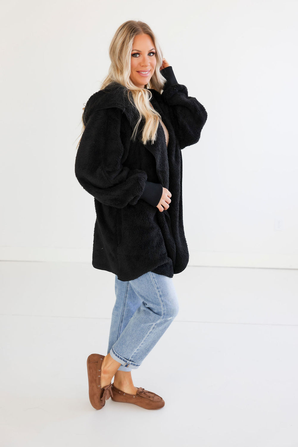Mari Fur Hooded Cardigan
