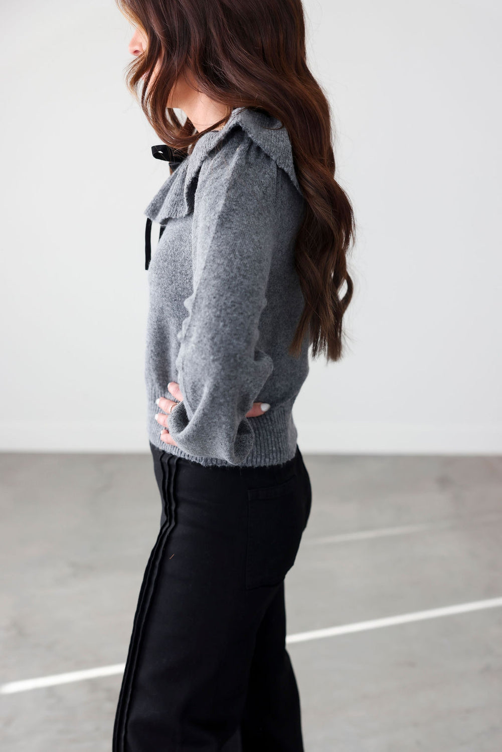 Rone Ruffled Neckline Sweater