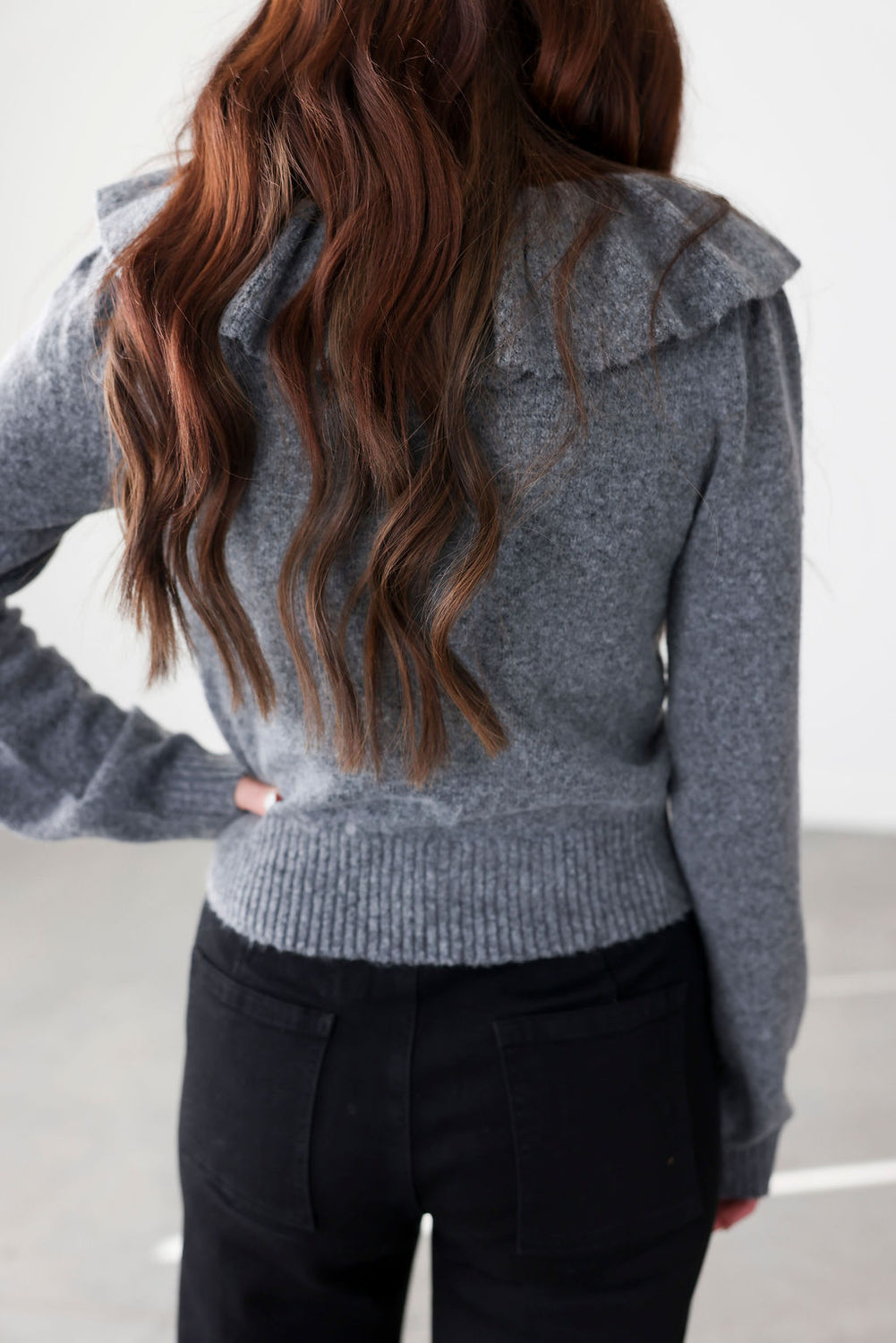 Rone Ruffled Neckline Sweater