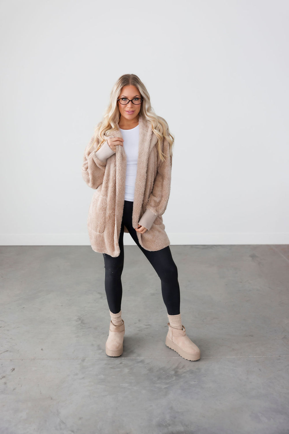 Mari Fur Hooded Cardigan