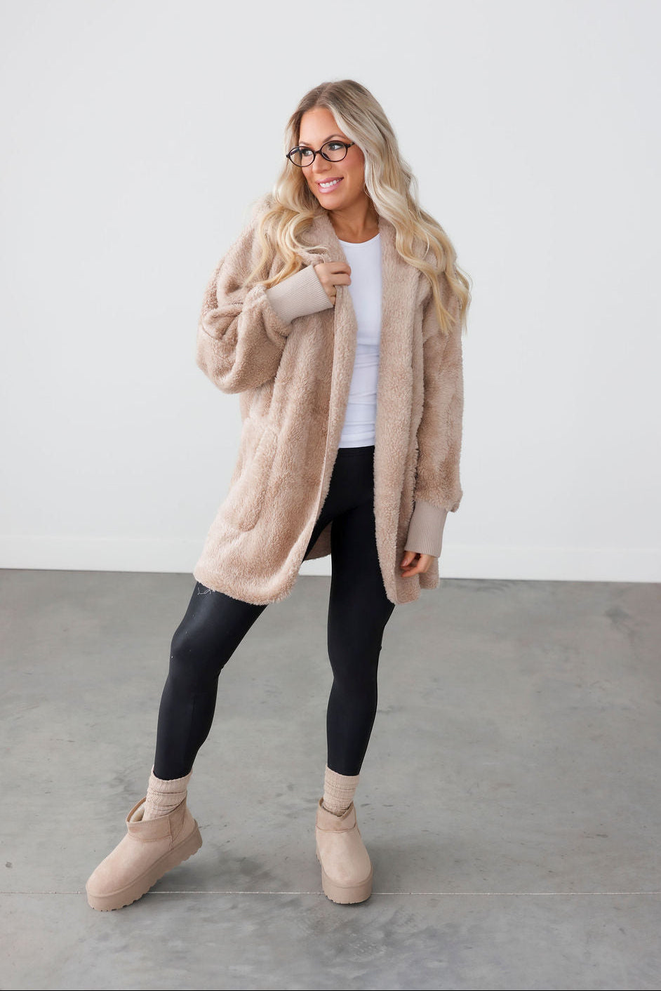 Mari Fur Hooded Cardigan