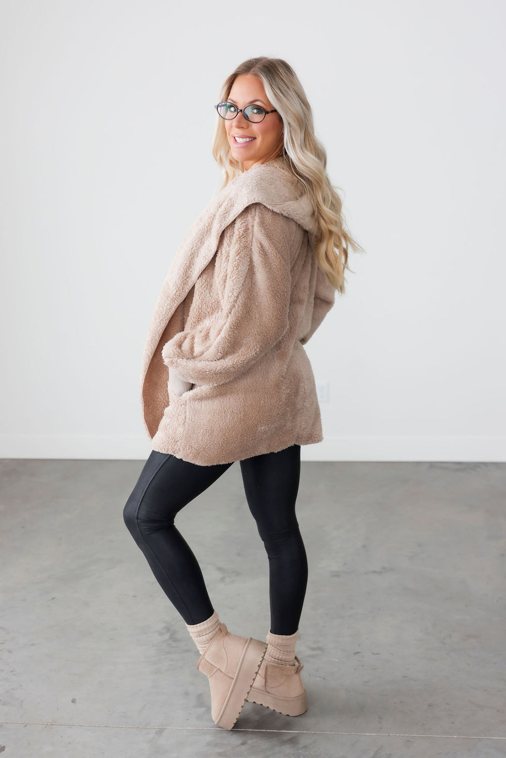 Mari Fur Hooded Cardigan