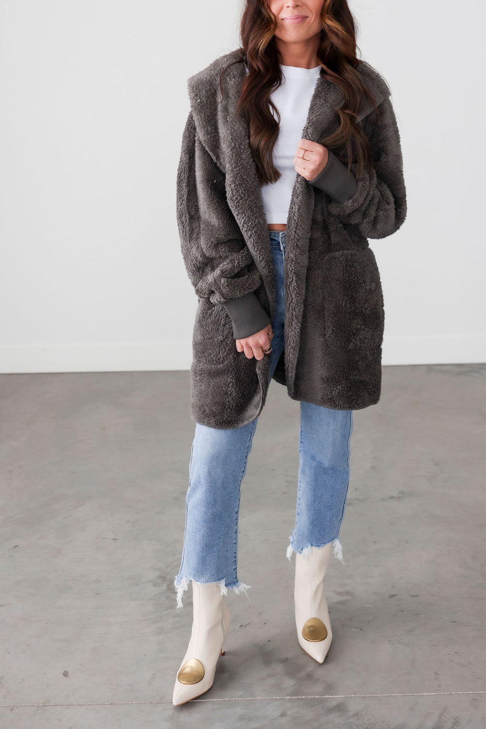 Mari Fur Hooded Cardigan