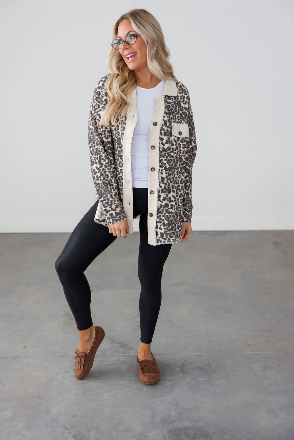 Cassie Thermal Print Shacket