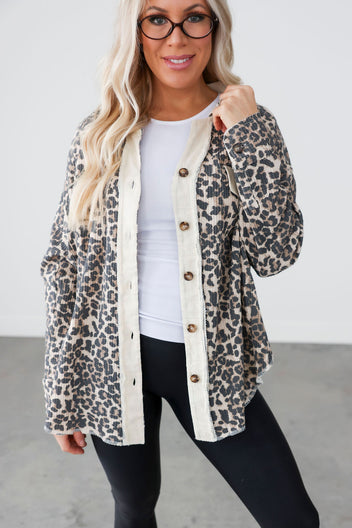 Cassie Thermal Print Shacket