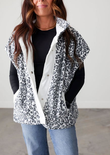 Kleo Leopard Padded Vest product view