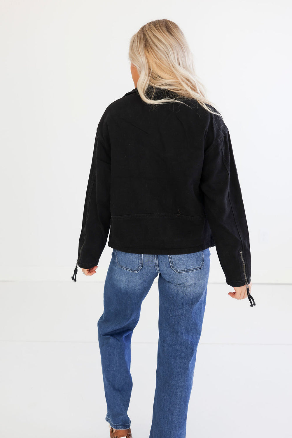 Paint The Town Denim Moto Jacket