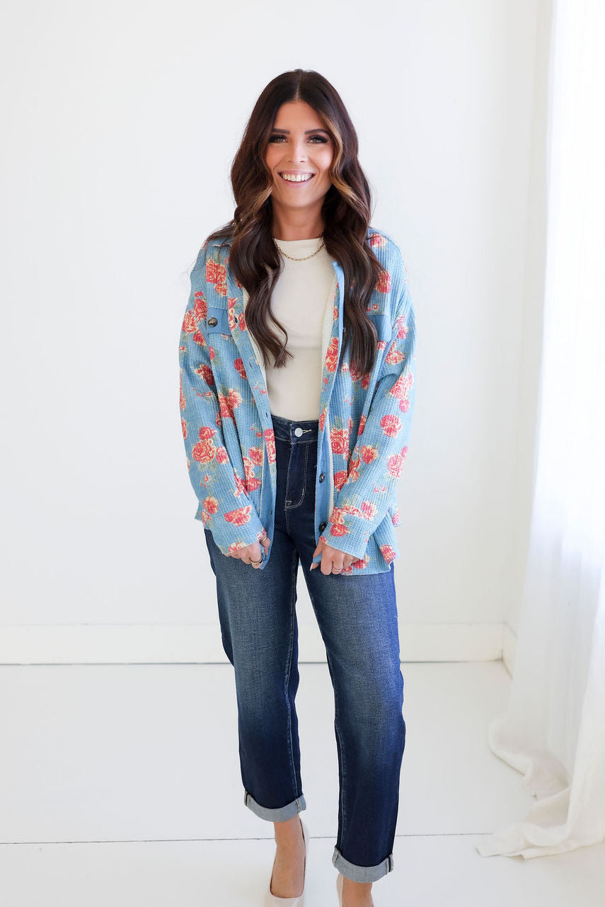 Cassie Thermal Print Shacket