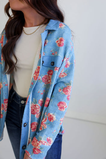 Cassie Thermal Print Shacket