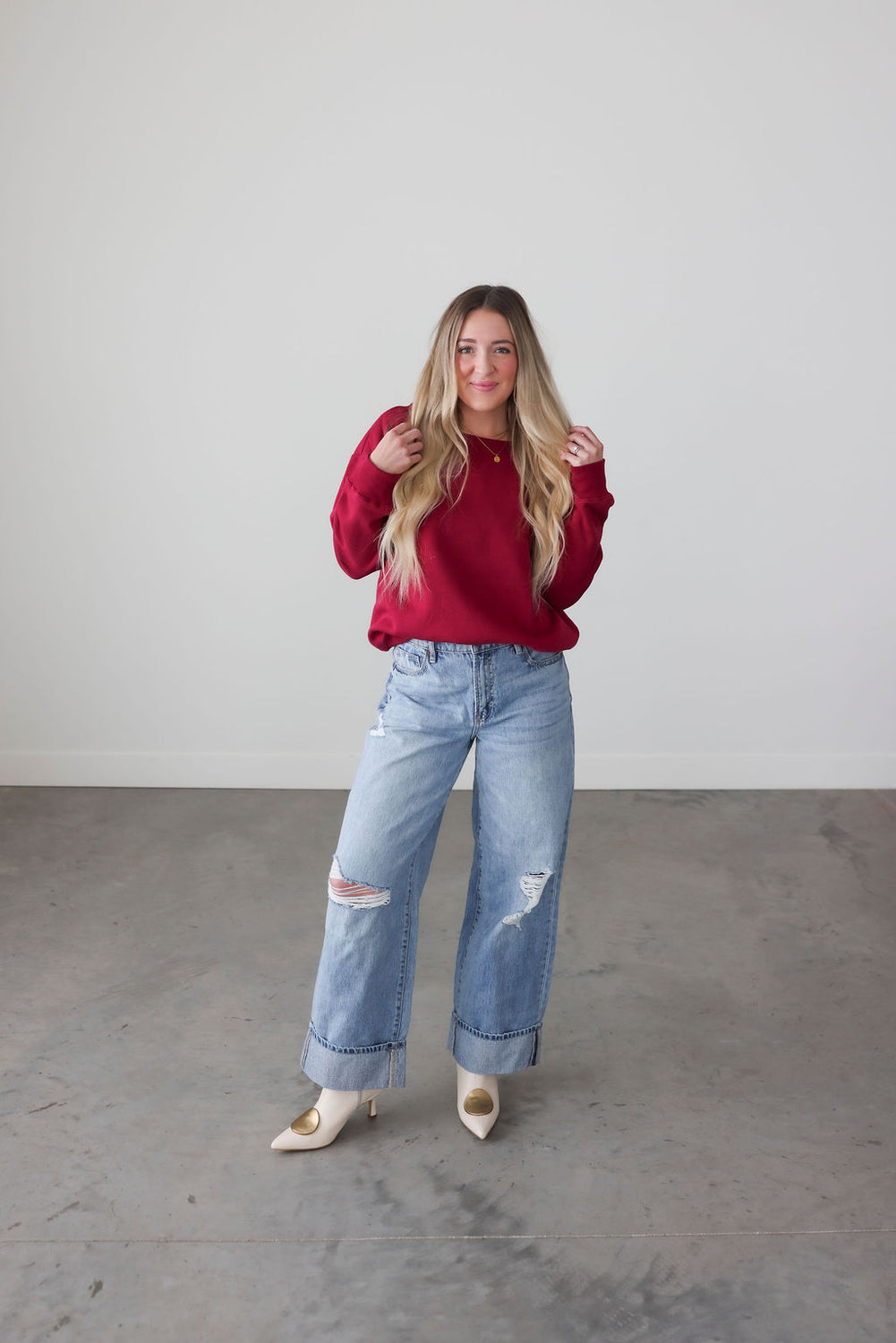 Beckham Off Shoulder Sweatshirt