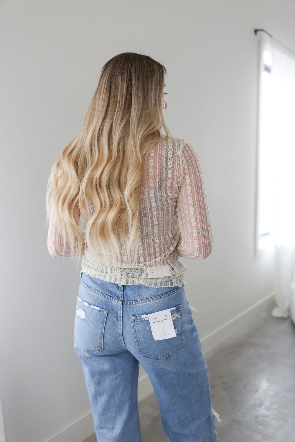 Corin Lace Henley Top