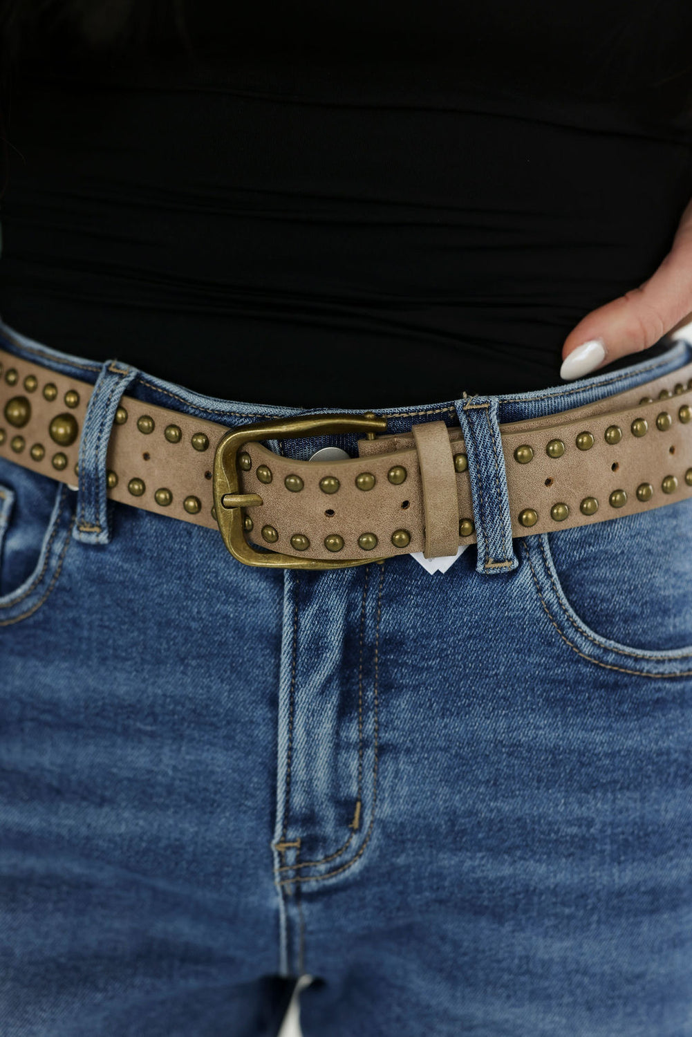 Studded Buckle Belt