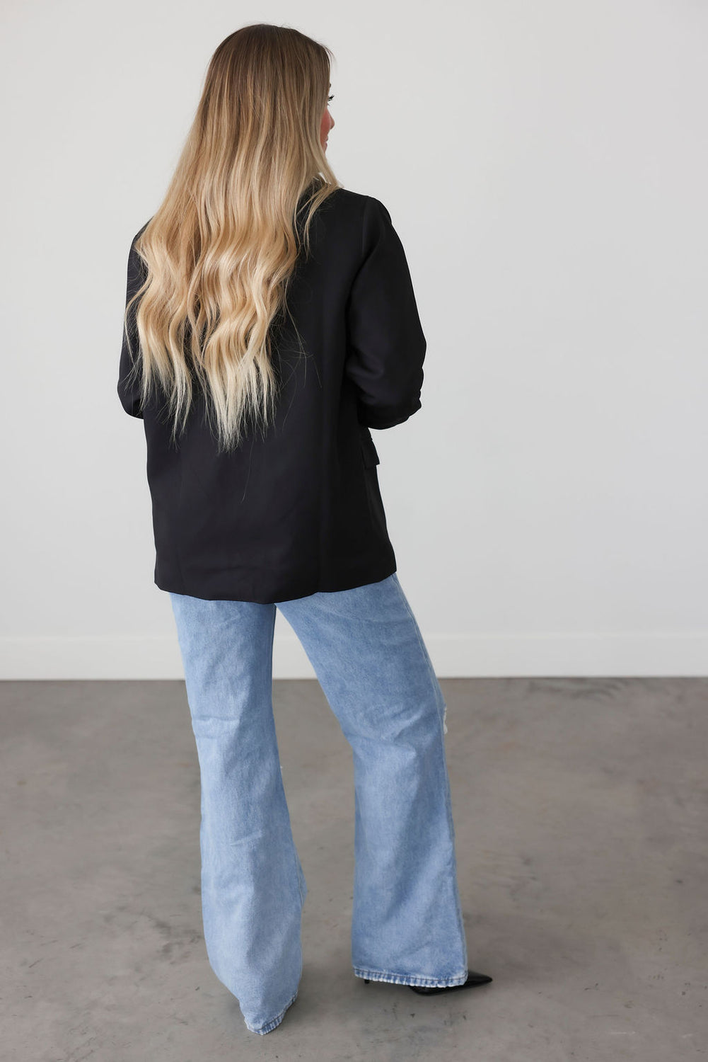 Chessa Ruched Sleeve Blazer