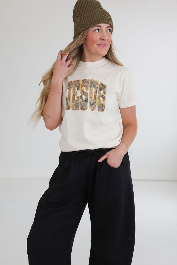 image of Camo Jesus Graphic Tee