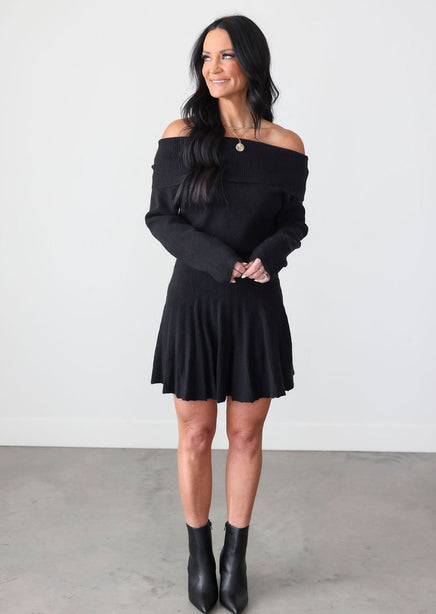 Greer Knit Pleated Mini Dress product view