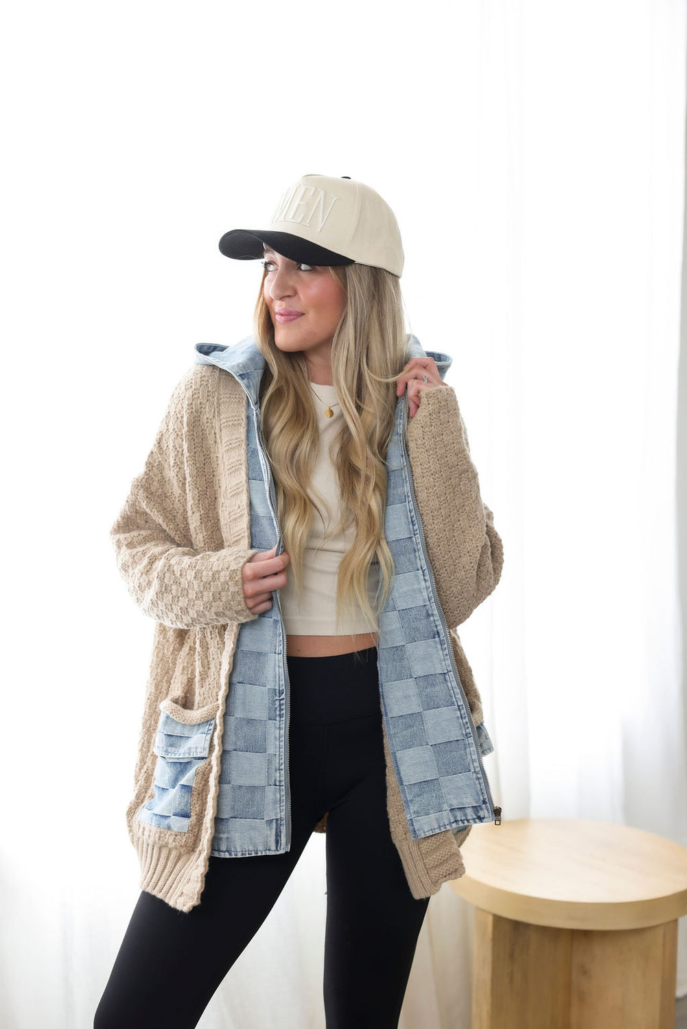 Tony Checkered Knit Cardigan