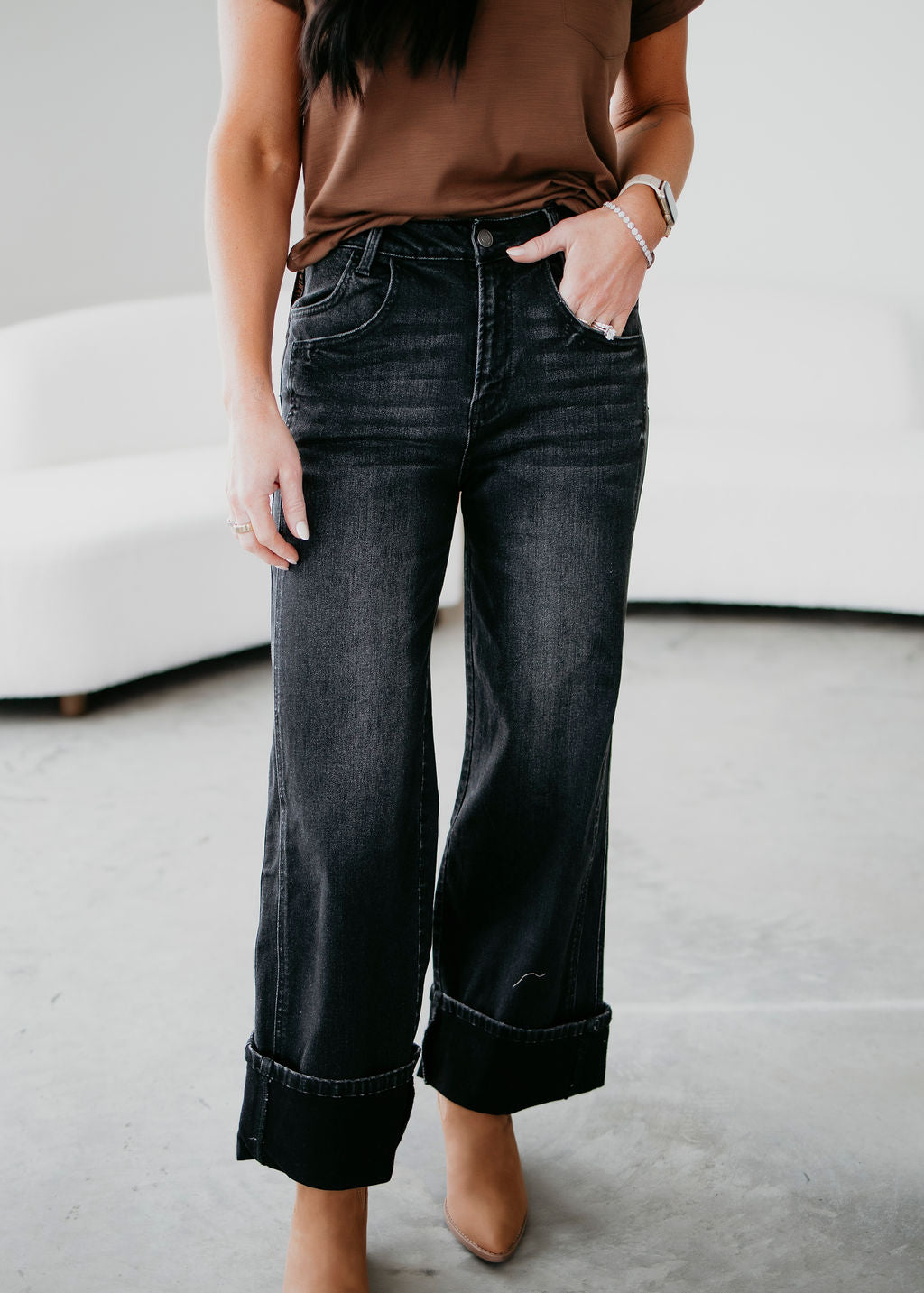 image of Stormie Vervet Cuffed Jeans