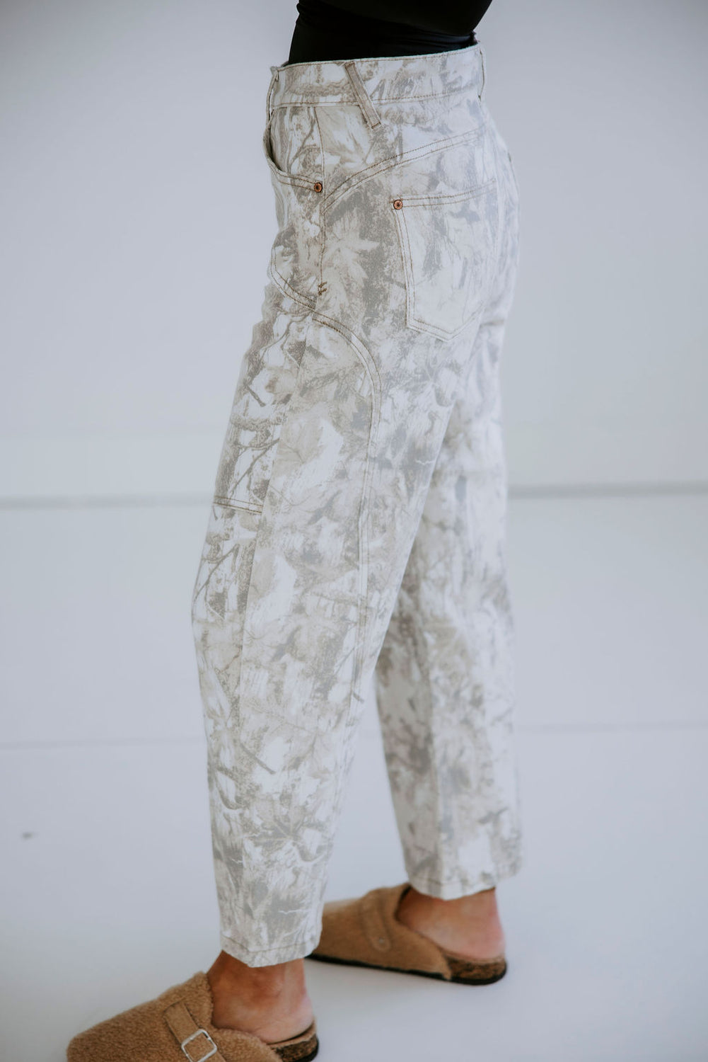 Dorinda Saige Camo Barrel Jeans