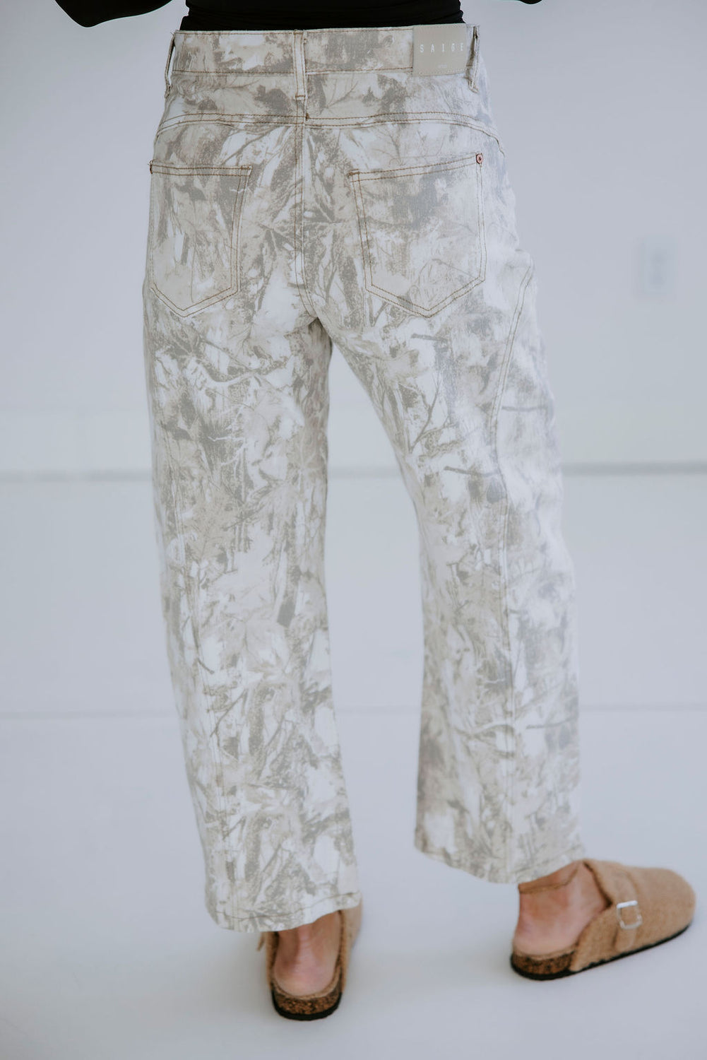 Dorinda Saige Camo Barrel Jeans