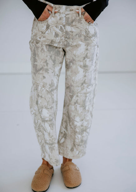 Dorinda Saige Camo Barrel Jeans product view