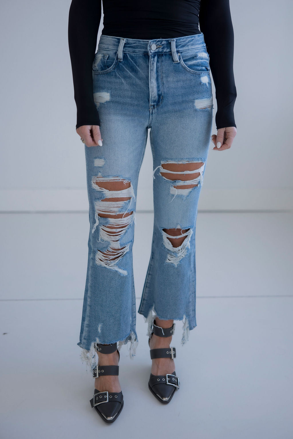 image of Tina Petra Cropped Flare Jean