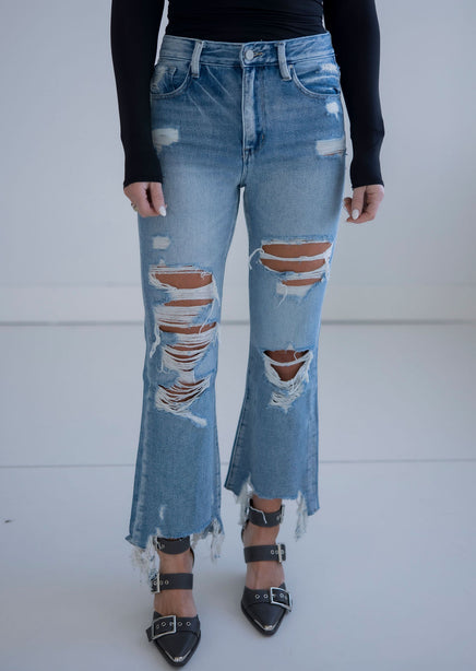 Tina Petra Cropped Flare Jean product view