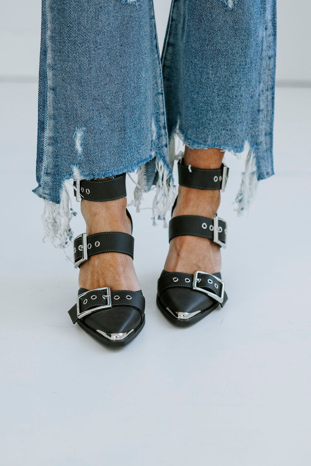 Hendrix Buckled Heels