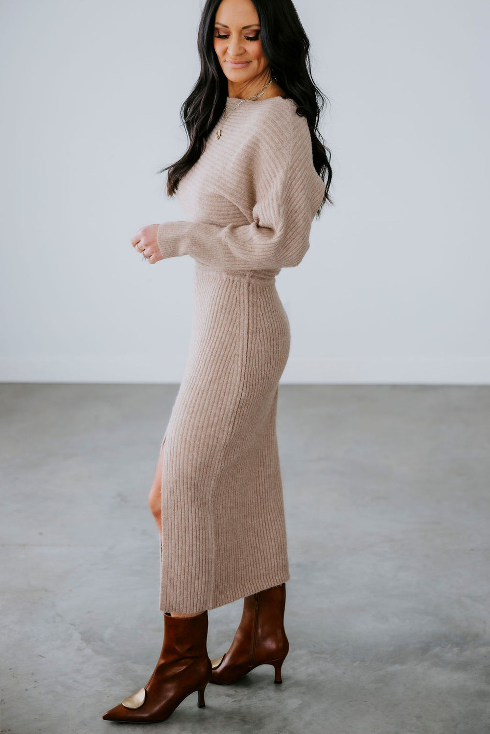 Mattie Midi Knit Sweater Dress
