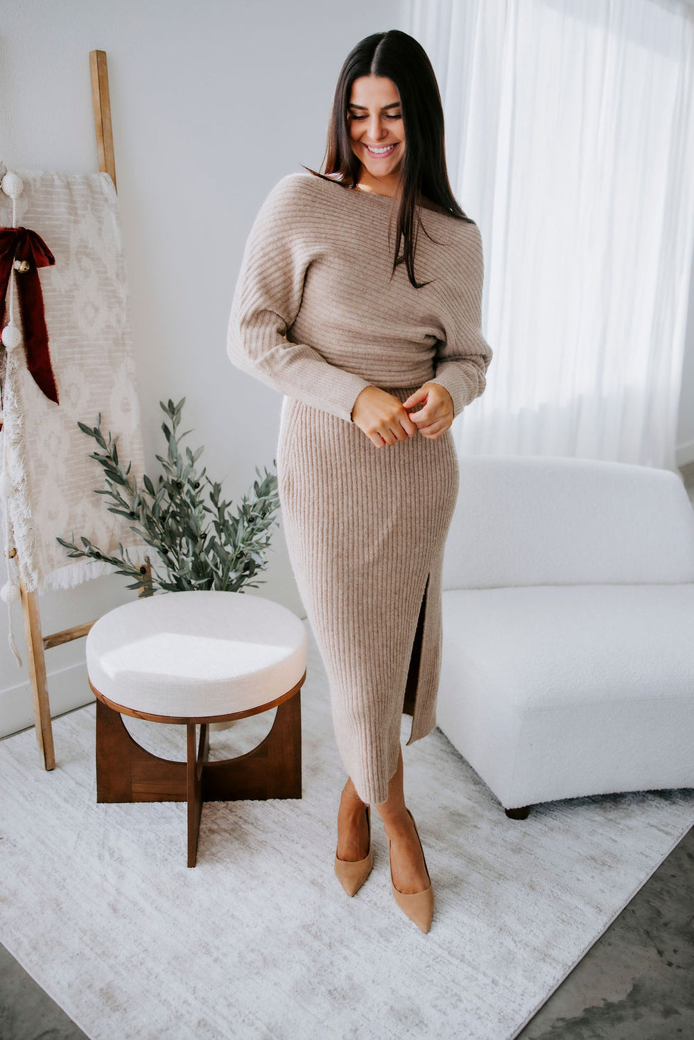 Mattie Midi Knit Sweater Dress