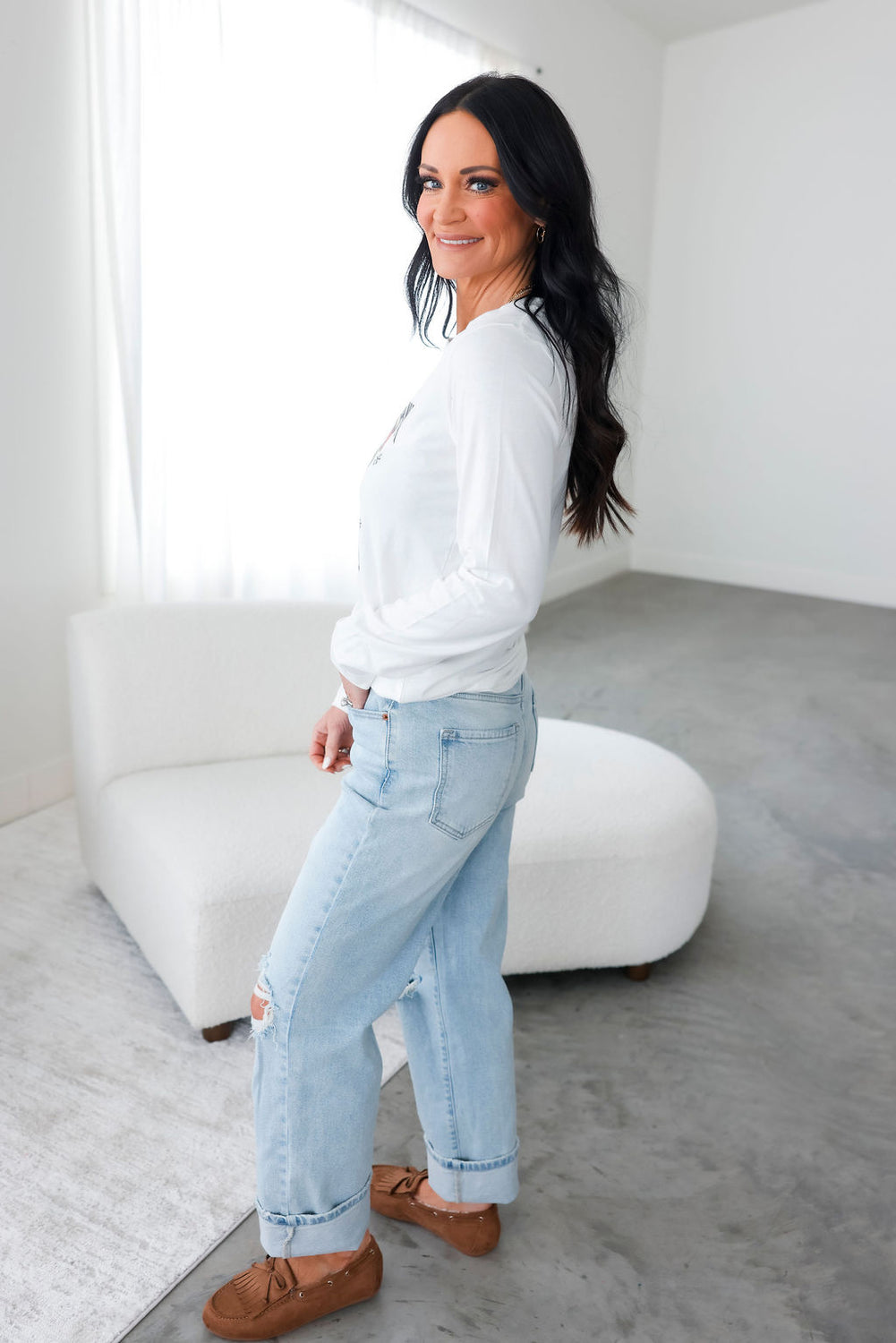 Sorry Santa Long Sleeve Graphic Tee