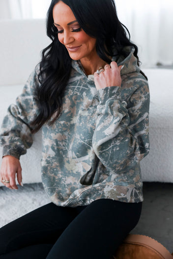 Tobacco Camo Hoodie by Lily & Lottie
