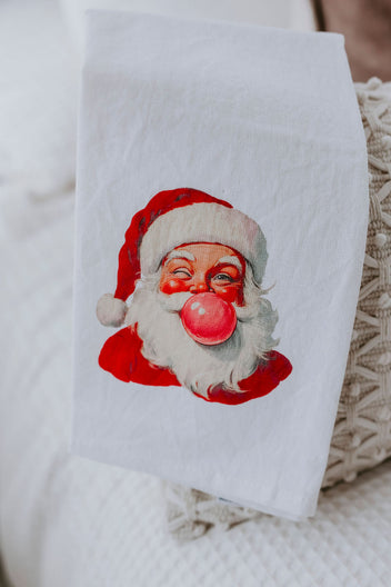 Santa Gum Tea Towel