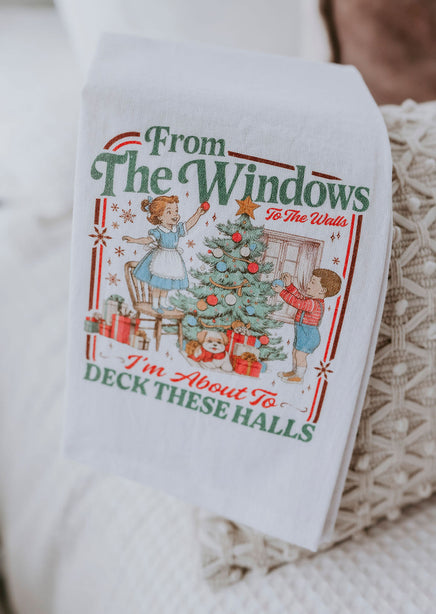 Deck These Halls Tea Towel product view