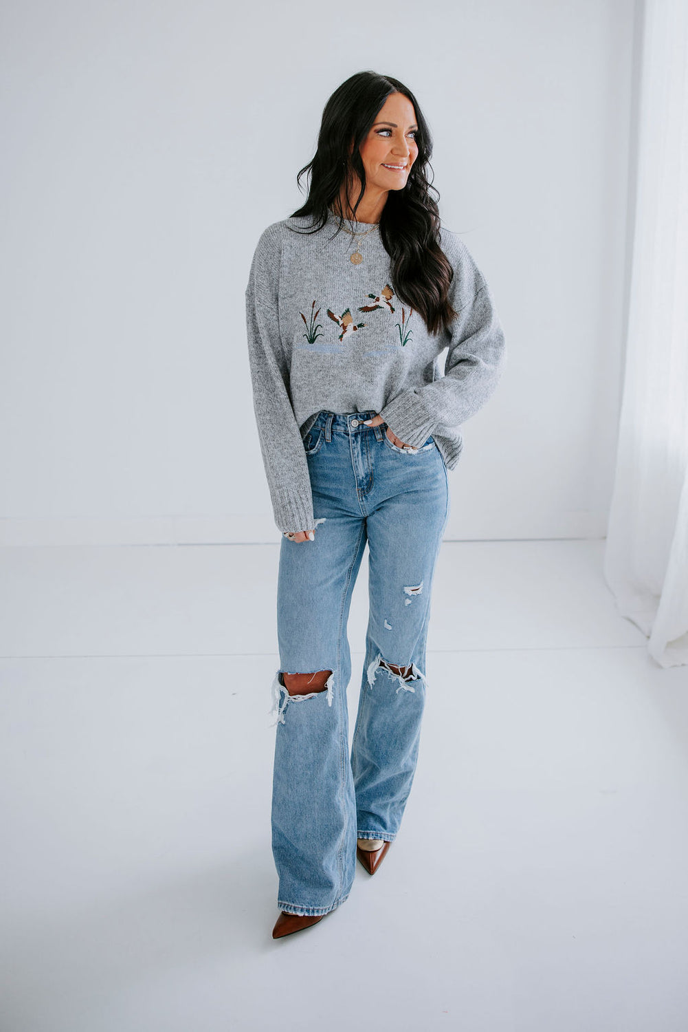 Duck Embroidered Sweater