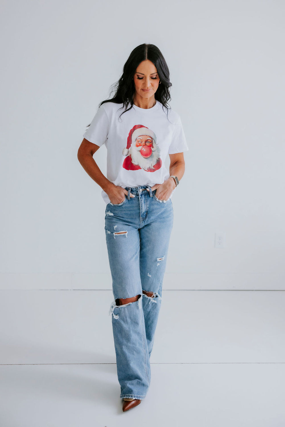 Bubble Gum Santa Graphic Tee