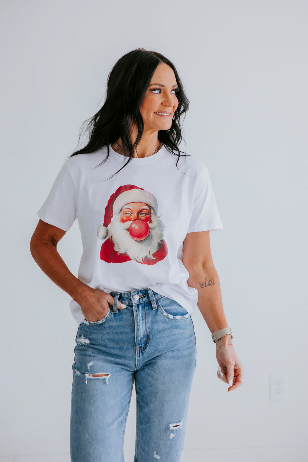 Bubble Gum Santa Graphic Tee