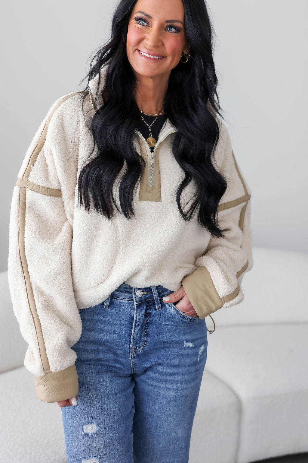 image of Sara Fleece Quarter Zip