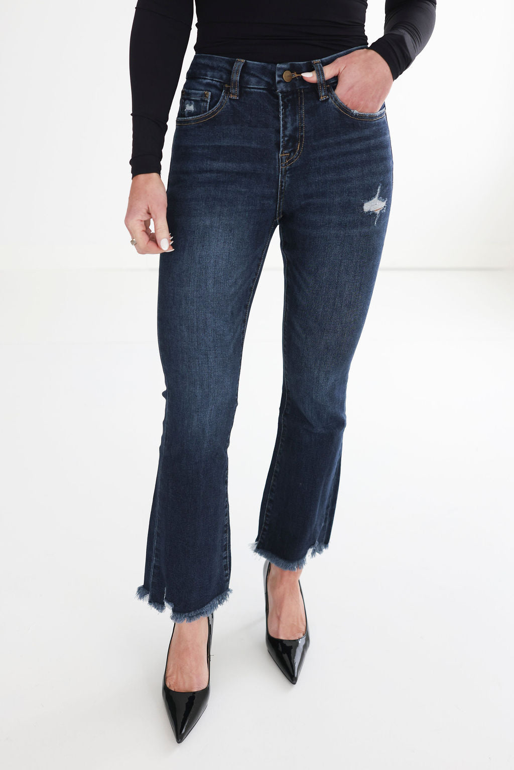 image of Veruca Mica Crop Flare Jean