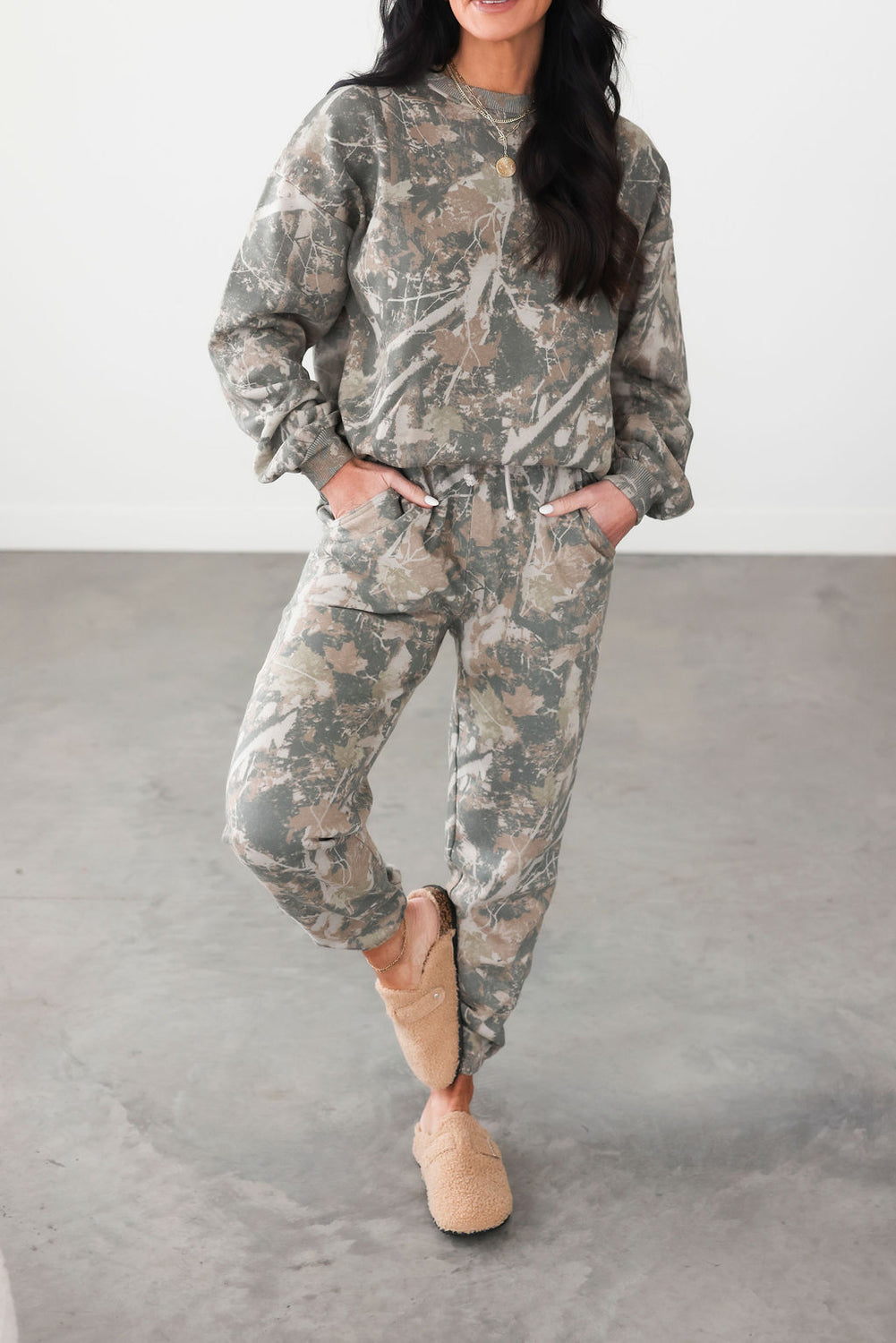 Tobacco Camo Joggers by Lily & Lottie