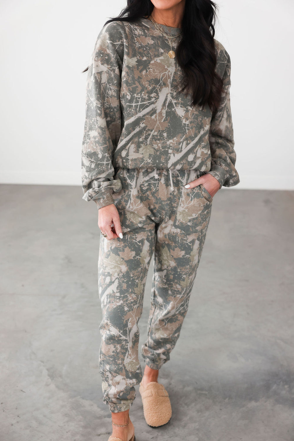 Tobacco Camo Joggers by Lily & Lottie