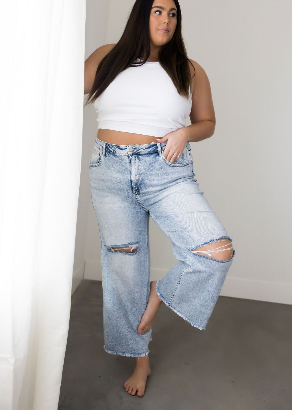 Curvy Viola Wide Leg Jeans