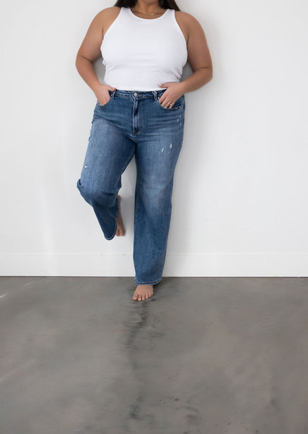 Harvie Wide Leg Risen Jeans