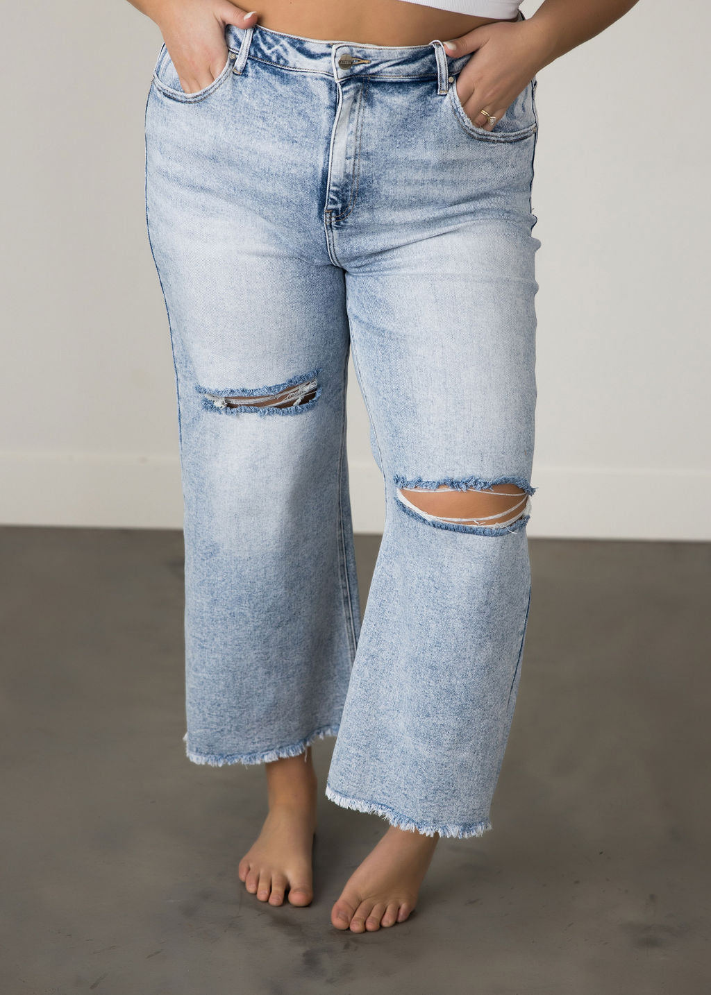 image of Curvy Viola Wide Leg Jeans