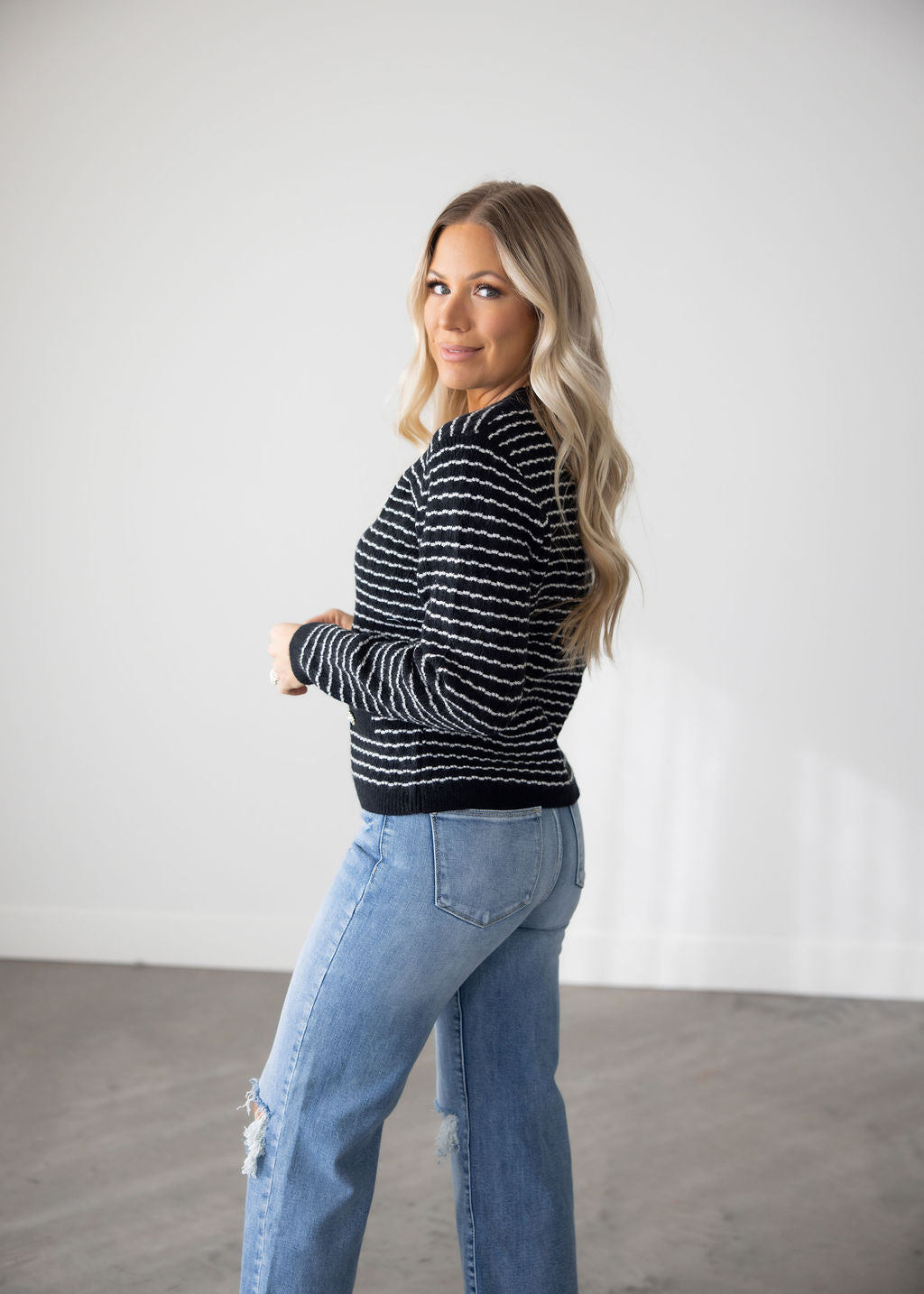 Prestyn Striped Cardigan