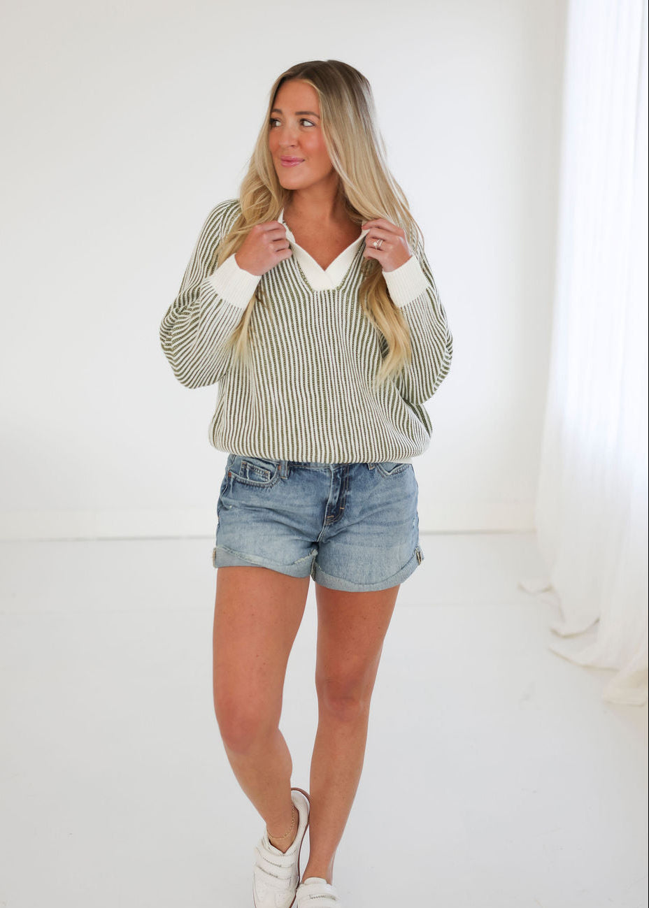 Kelsie Striped Hoodie