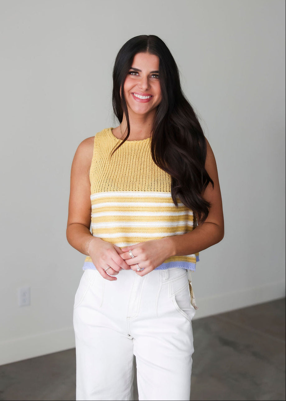 image of Colbie Stripe Knit Tank