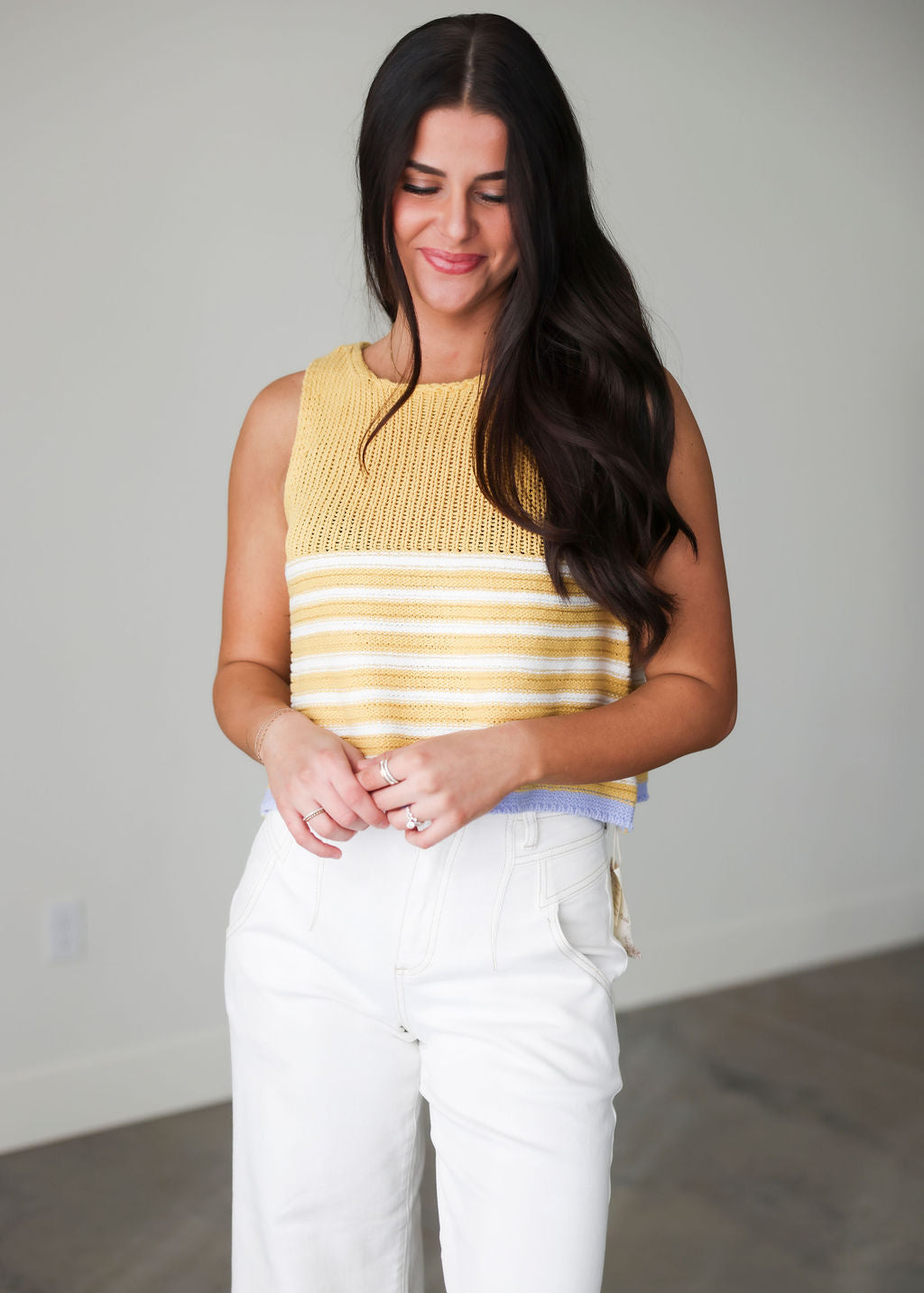 Colbie Stripe Knit Tank
