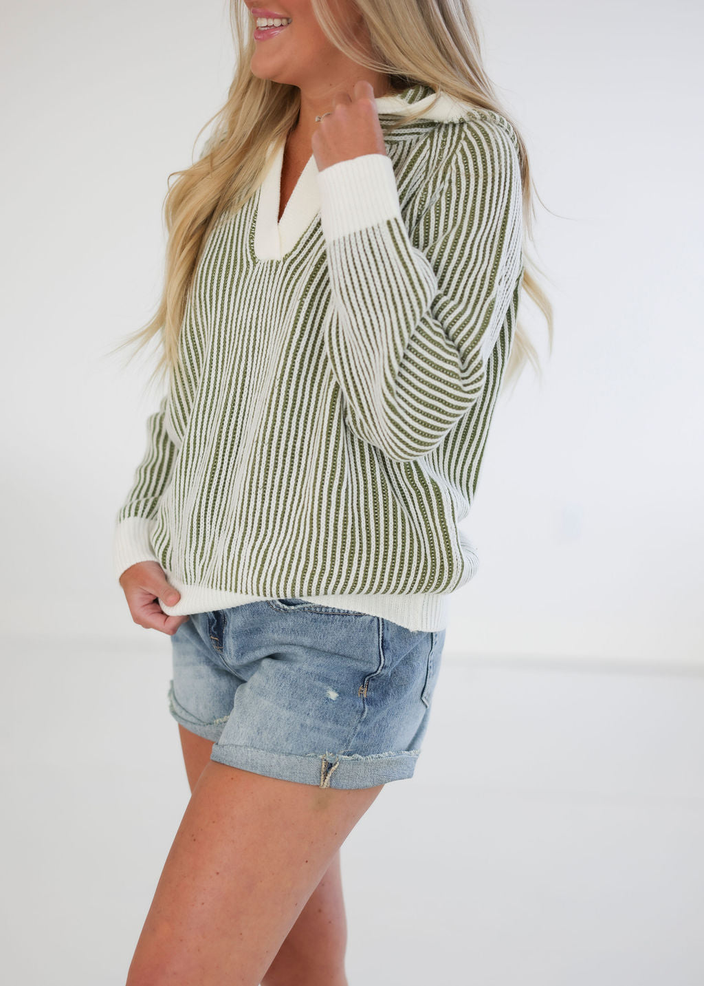Kelsie Striped Hoodie