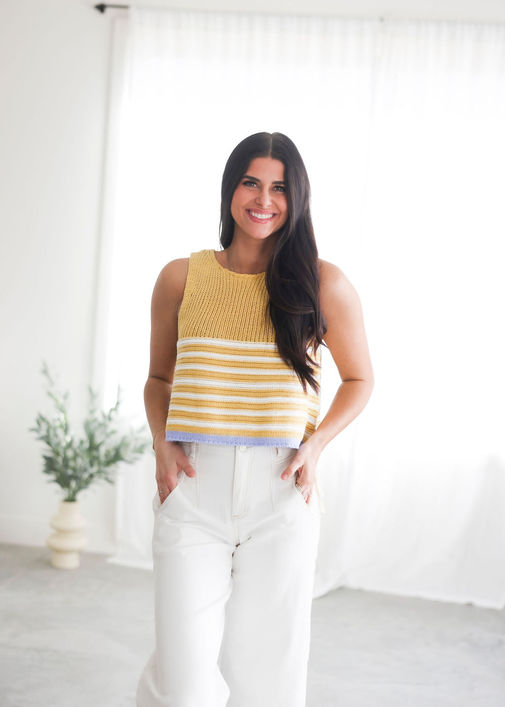 Colbie Stripe Knit Tank