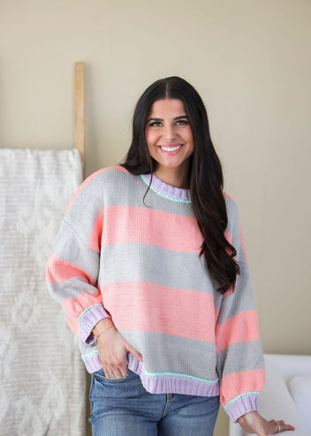 Sunset Striped Sweater
